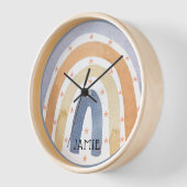 Wasserfarbene Regenbogen und Personalisierte Stein Uhr (Winkel)