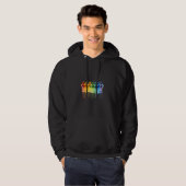 Wasserfarbene Regenbogenbienen Hoodie (Vorne ganz)