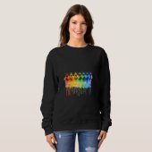 Wasserfarbene Regenbogenbienen Sweatshirt (Vorne ganz)