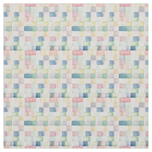 Wasserfarbene Regenbogenblöcke mit modernem Charme Stoff (Muster)