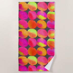Wasserfarbene Regenbogenflecken Art Beach Style Strandtuch