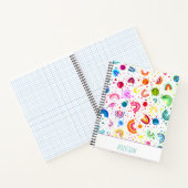 Wasserfarbene Regenbogengalaxie Personalisierte Gi Notizblock (Innenseite)