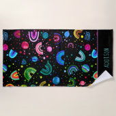 Wasserfarbene Regenbogengalaxie Personalisierte Gi Strandtuch (Vorderseite)