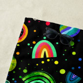 Wasserfarbene Regenbogengalaxie Personalisierte Gi Strandtuch (Beispiel)