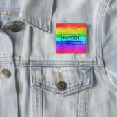 Wasserfarbene Regenbogenstreifen Personalisiert Button (Beispiel)