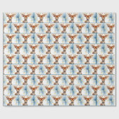 Wasserfarbene Rentiere im Urlaubsleben Geschenkpapier (Flach)