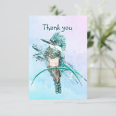 Wasserfarbene Riesengebirge Vogelwelt Kunstvoll wa Dankeskarte (Stehend Vorderseite)