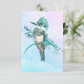 Wasserfarbene Riesengebirge Vogelwelt Kunstvoll wa Dankeskarte (Stehend Vorderseite)