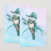 Wasserfarbene Riesengebirge Vogelwelt Kunstvoll wa Dankeskarte (Vorne/Hinten)
