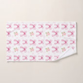 Wasserfarbene rosa Bögen mit Herz Badhandtuch Set (Handtuch)