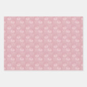 Wasserfarbene rosa Bögen mit Herz Geschenkpapier Set (Vorderseite 3)