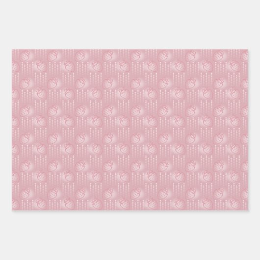 Wasserfarbene rosa Bögen mit Herz Geschenkpapier Set (Vorderseite 3)