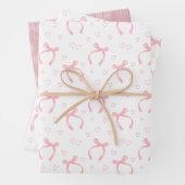 Wasserfarbene rosa Bögen mit Herz Geschenkpapier Set (Beispiel)
