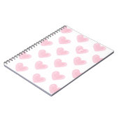 Wasserfarbene rosa Herzen. Niedliche Liebe Notizblock (Linke Seite)