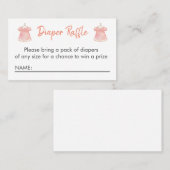 Wasserfarbene rosa Kleiderkarte für das Windeln Visitenkarte (Vorne/Hinten)