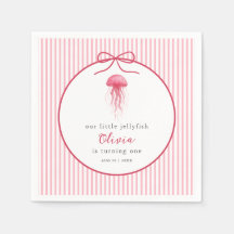 Wasserfarbene rosa Quallen-Schleifen-Geburtstagsfe
