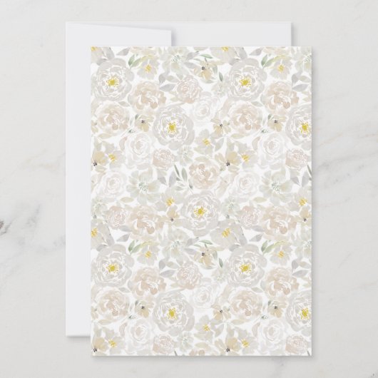 Wasserfarbene Rose Hochzeitsfeiern Einladung (Rückseite)