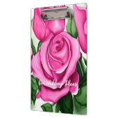 Wasserfarbene Rose Hochzeitsplaner Klemmbrett (Links)