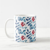 Wasserfarbene Rose Hüftmuster Kaffeetasse (Links)