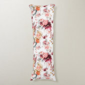 Wasserfarbene Rose Seitenschläferkissen (Vorderseite Vertikal)