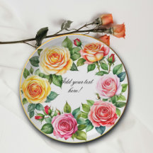 Wasserfarbene Rose Wreath Elegante