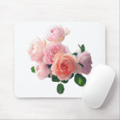 Wasserfarbene Rosen Elegantes Template Moderne Mousepad (Mit Mouse)