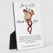 Wasserfarbene Rote Handfastings Art Wedding Keepak Fotoplatte (Seite)