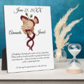 Wasserfarbene Rote Handfastings Art Wedding Keepak Fotoplatte (Seite)