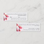 *~* Wasserfarbene Rote Mohn-Blume Floral Modern Mini Visitenkarte (Vorne/Hinten)