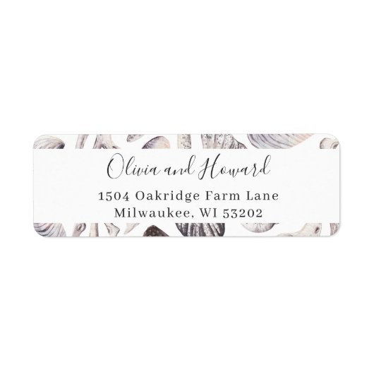 Wasserfarbene Rücksendeadresse (Vorne)