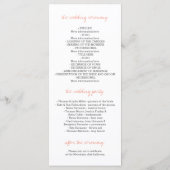 Wasserfarbene rustikale Hochzeitsprogramme Programm (Rückseite)