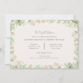 Wasserfarbene rustikale Hochzeitsstimmung Probe Einladung (Vorderseite)