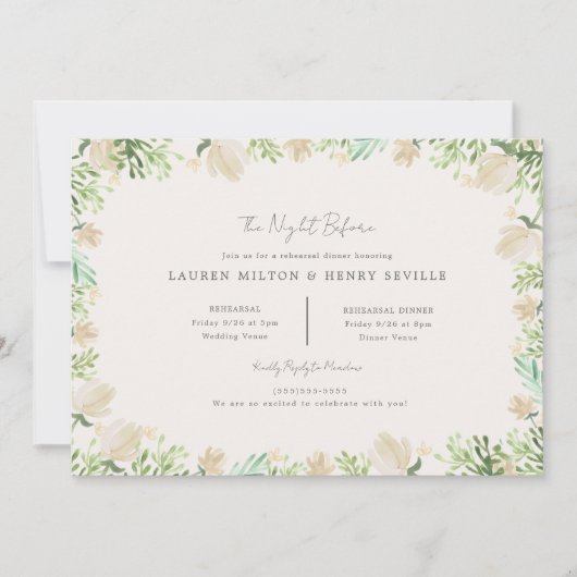 Wasserfarbene rustikale Hochzeitsstimmung Probe Einladung (Vorderseite)