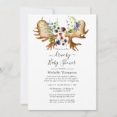 Wasserfarbene, rustikale Waldlaufbahn mit Dusche Einladung (Vorderseite)