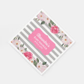Wasserfarbene, sanfte, rosa, weiße Rosen Babydusch Serviette (Ecke)