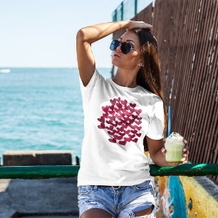 Wasserfarbene Schmelzherzen - Viva magenta T-Shirt