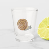 Wasserfarbene Schnecke Schnapsglas (Vorderseite)