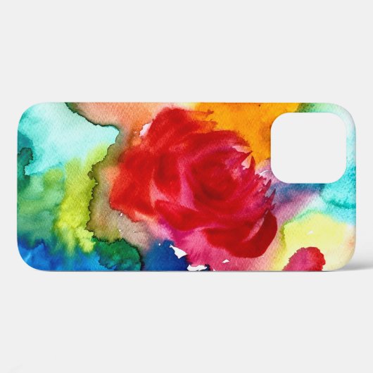 Wasserfarbene schöne abstrakte Rose Kunst Case-Mate iPhone Hülle (Rückseite (Horizontal))