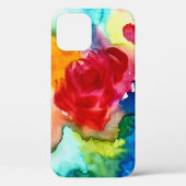 Wasserfarbene schöne abstrakte Rose Kunst Case-Mate iPhone Hülle (Rückseite)