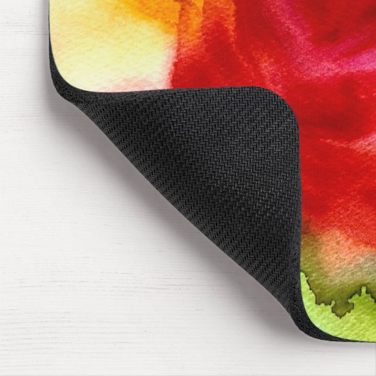 Wasserfarbene schöne abstrakte Rose Kunst Mousepad (Ecke)