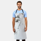 Wasserfarbene Schönheit: Porträtmalerei bei Frauen Schürze (Getragen)