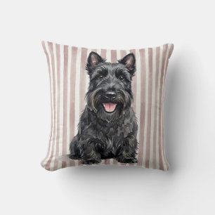 Wasserfarbene Scottish Terrier Wurfkissen Kissen