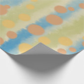 Wasserfarbene senkrechte Polka-Punkte Geschenkpapier (Ecke)