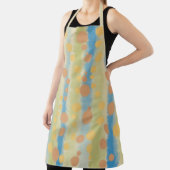 Wasserfarbene senkrechte Polka-Punkte Schürze (InSitu)