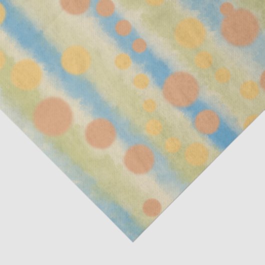 Wasserfarbene senkrechte Polka-Punkte Seidenpapier (Ausschnitt)