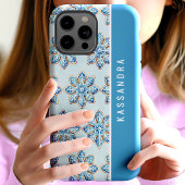 Wasserfarbene Snowflake Cookies Personalisierter N Case-Mate iPhone Hülle