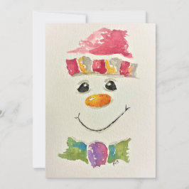 Wasserfarbene Snowman Holiday Cards Feiertagskarte