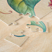 Wasserfarbene Sonnenblume mit Reben Puzzle #1 (Seite)