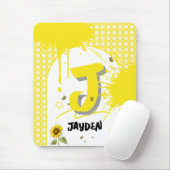 Wasserfarbene Sonnenblume mit Schmetterlingen Mous Mousepad (Mit Mouse)