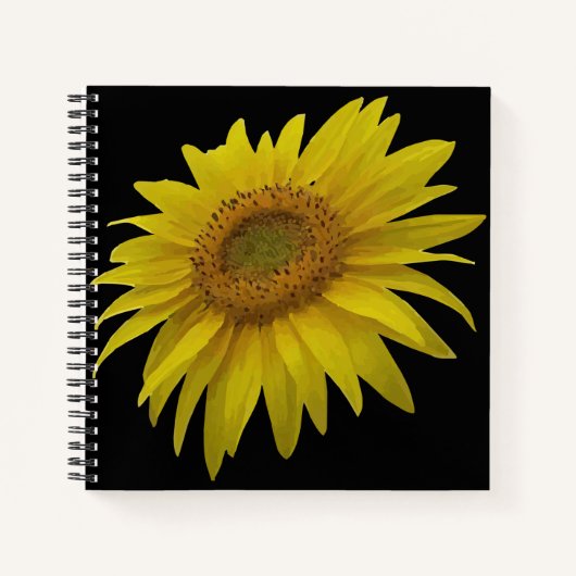 Wasserfarbene Sonnenblume Notizblock (Vorderseite)